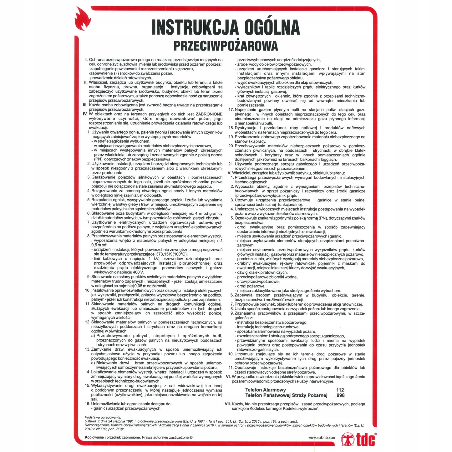 FIRE SAFETY INSTRUCTIONS - GENERAL FIRE SAFETY INSTRUCTIONS - DB 001 DN CN