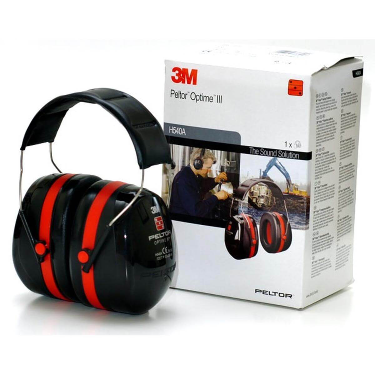 3M Optime III Earmuffs, Head-Mounted Version H540A
