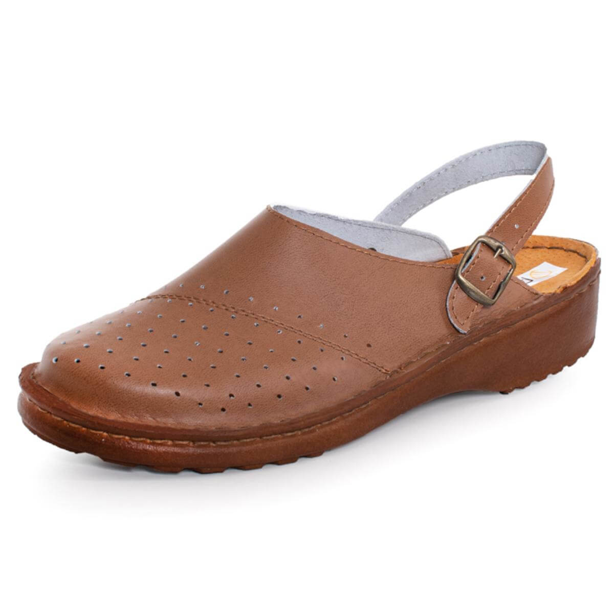 BIANCA PROPHYLAXIST FOOTWEAR WITH PERFORATED BROWN