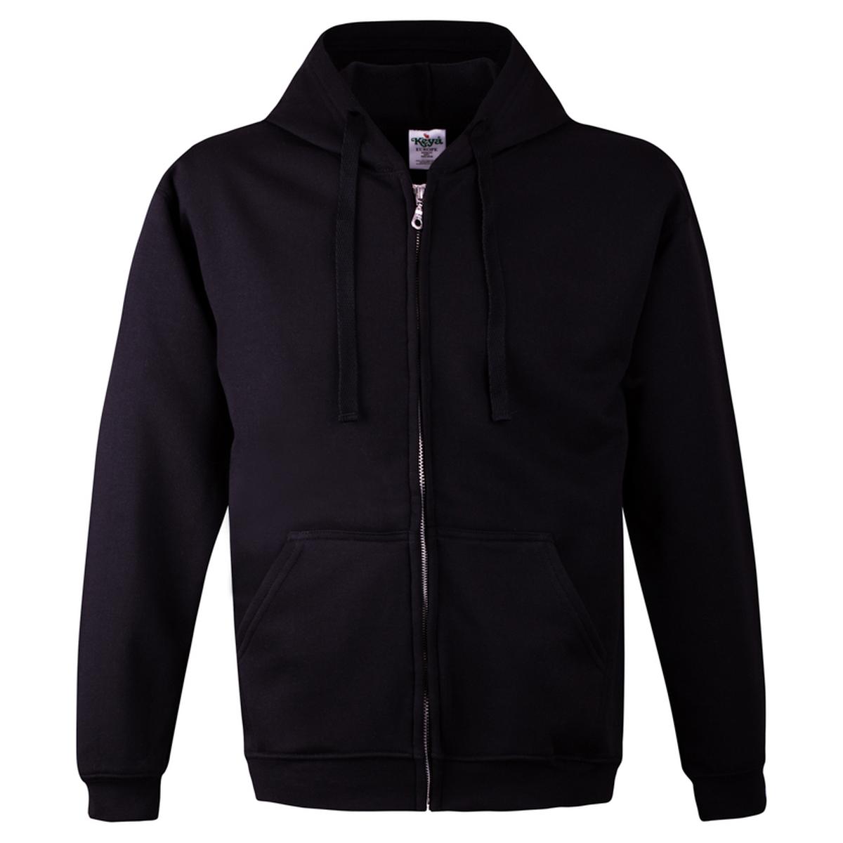 280G BLACK ZIP-UP HOODIE