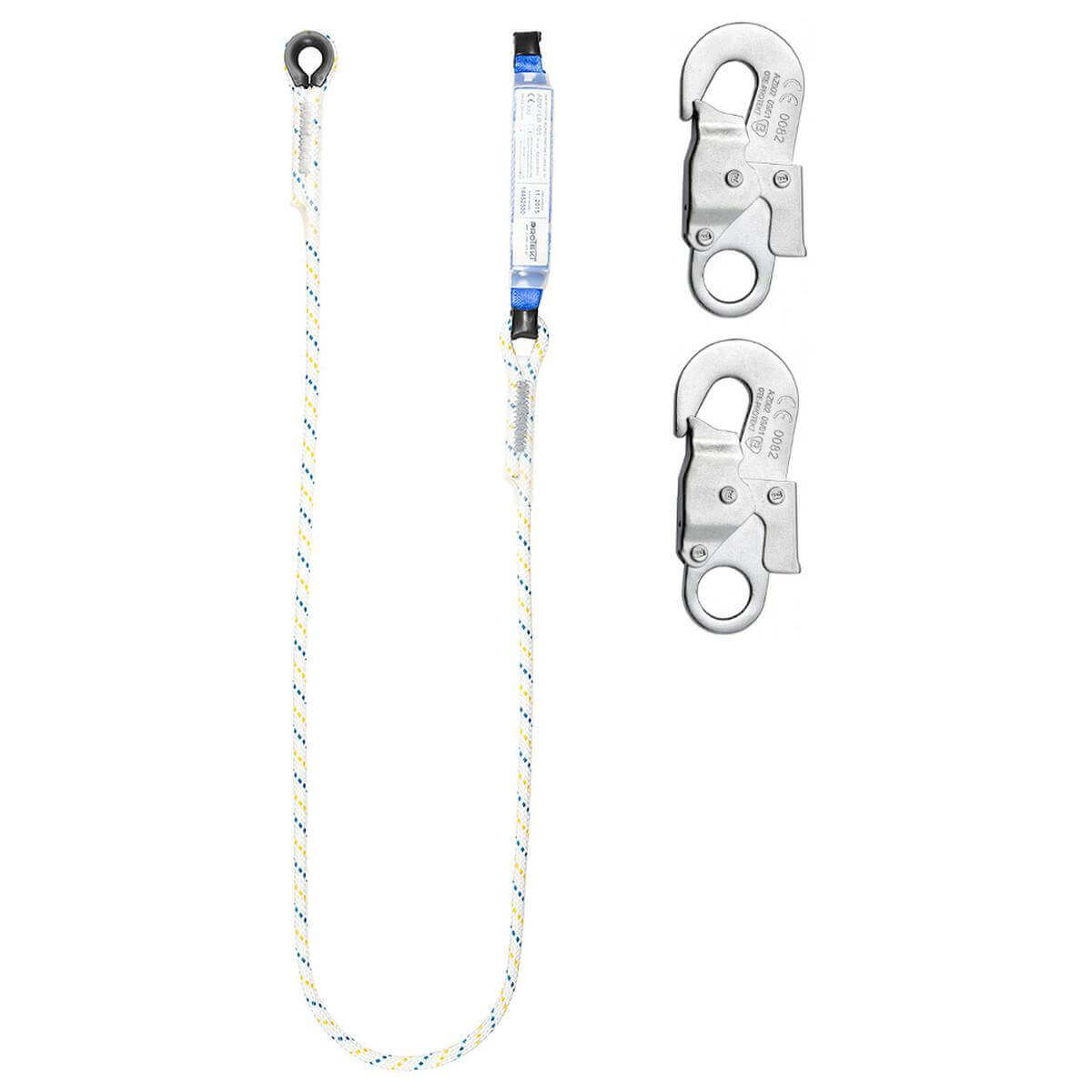 SHOCK ABSORBER WITH NON-ADJUSTABLE CABLE LB101 AND 2x AZ002 SNAPPERS, 2 m LENGTH