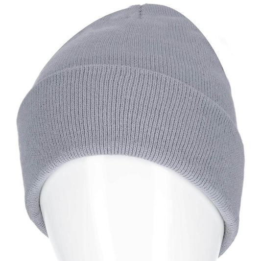 ACRYLIC KNITTED WINTER HAT GRAY