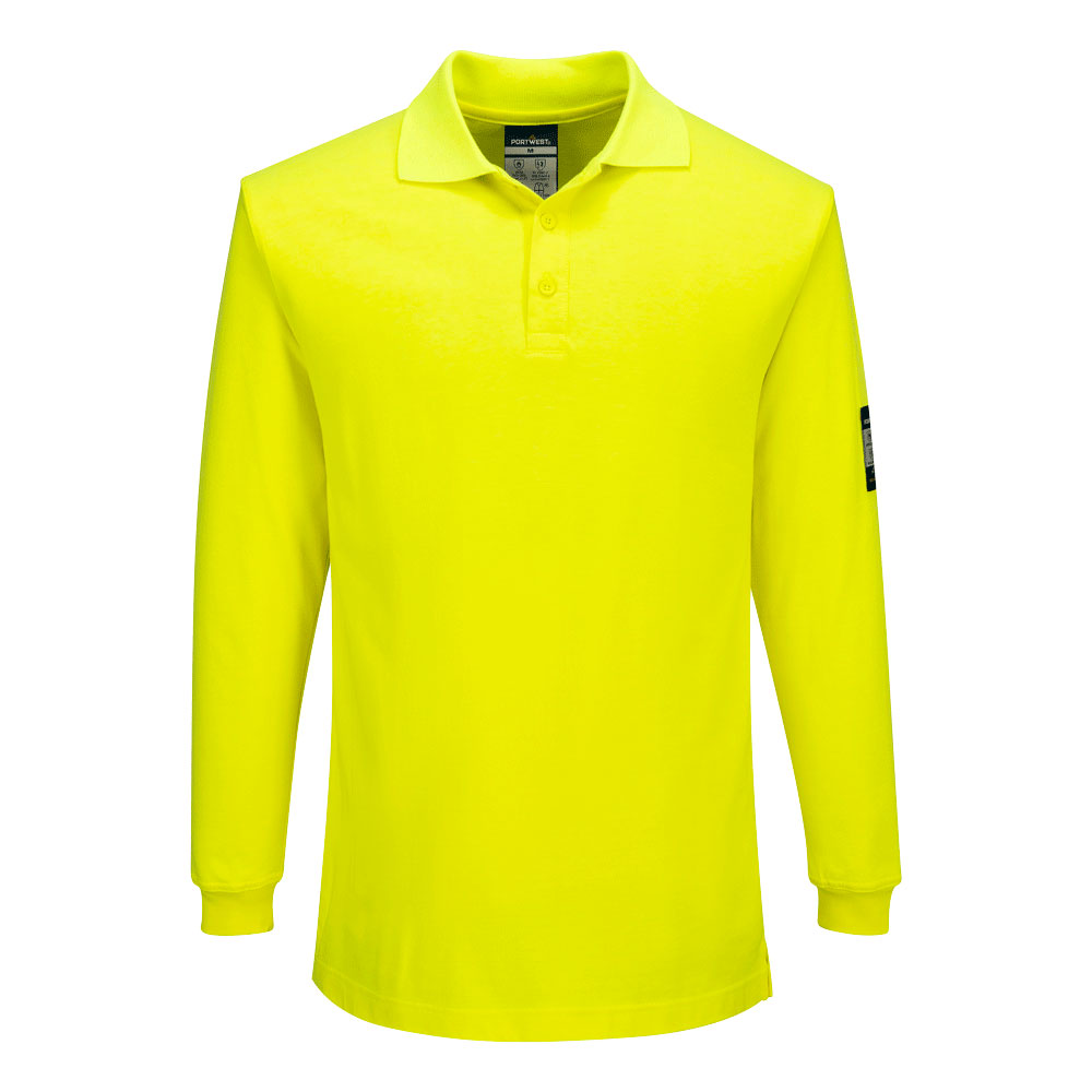 Modaflame Knit FR Long Sleeve Polo Shirt