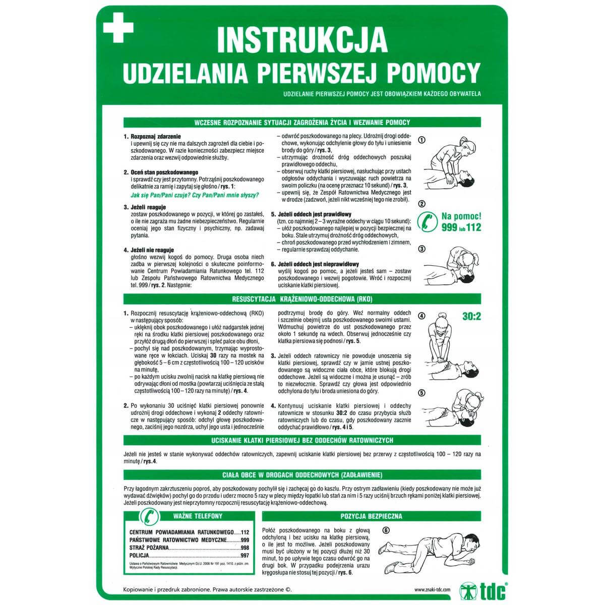 FIRST AID INSTRUCTIONS 24.5 X 35 IA A11 DN CN
