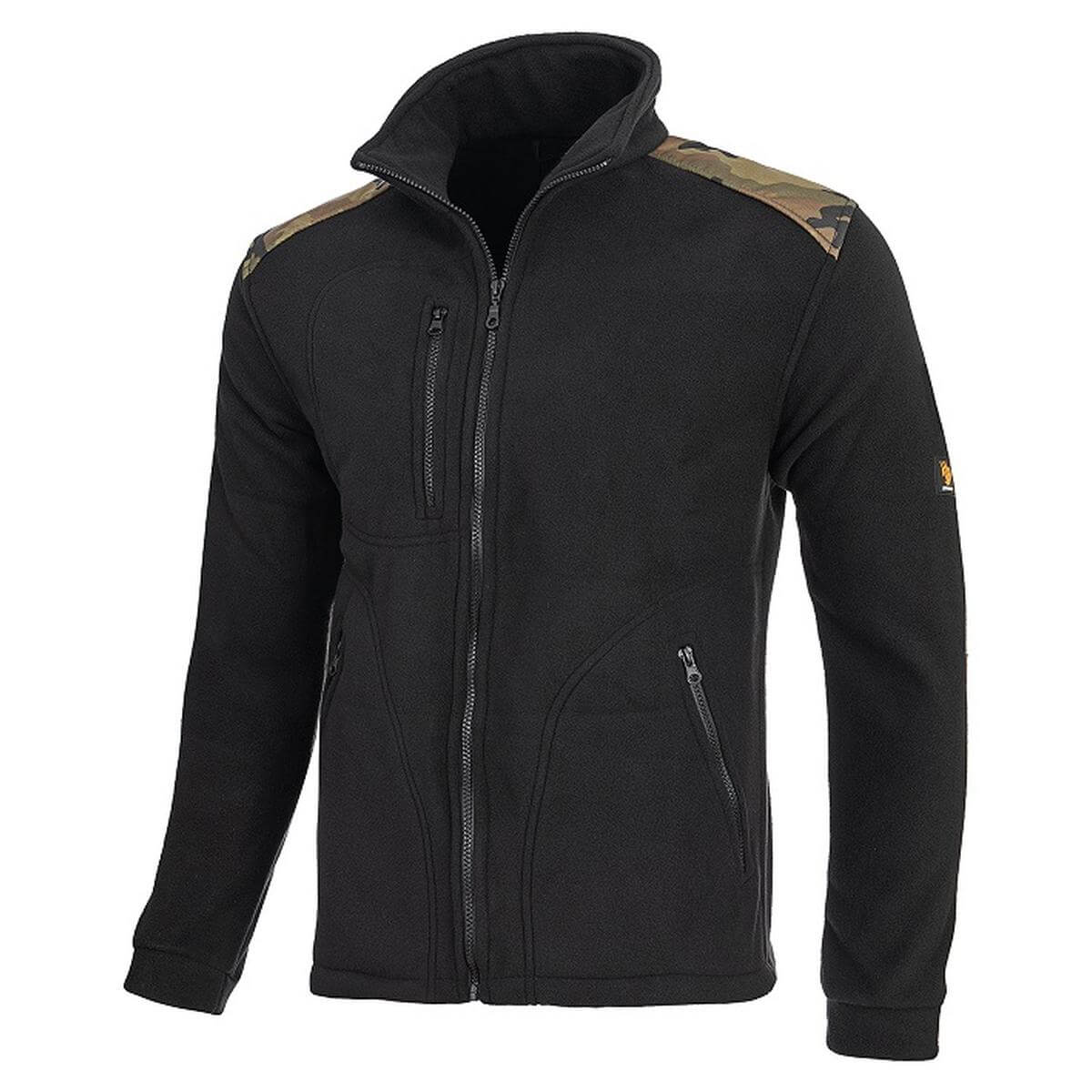 350G BLACK CAMO REINFORCED FLEECE