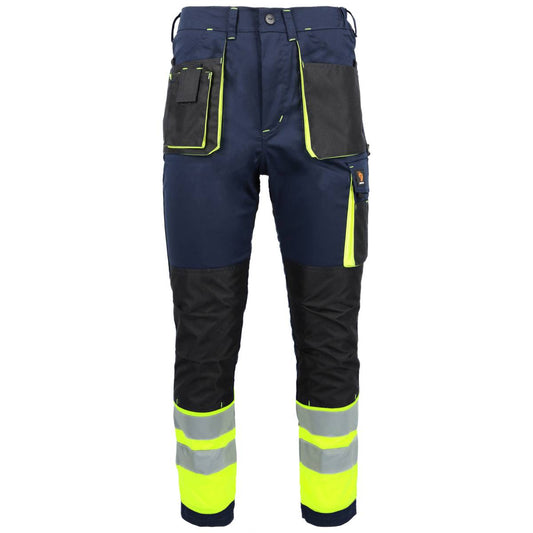 PROMAN STRETCH 250 NAVY BLUE HV WAIST TROUSERS