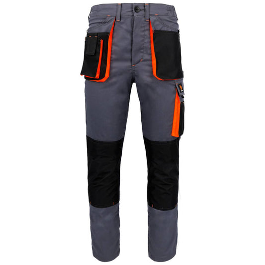 PROMAN STRETCH 250 WAIST TROUSERS GREY ORANGE