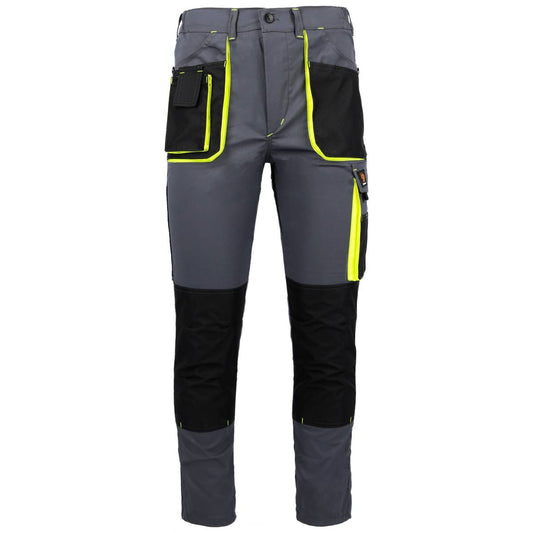 PROMAN STRETCH 250 WAIST TROUSERS GREY YELLOW