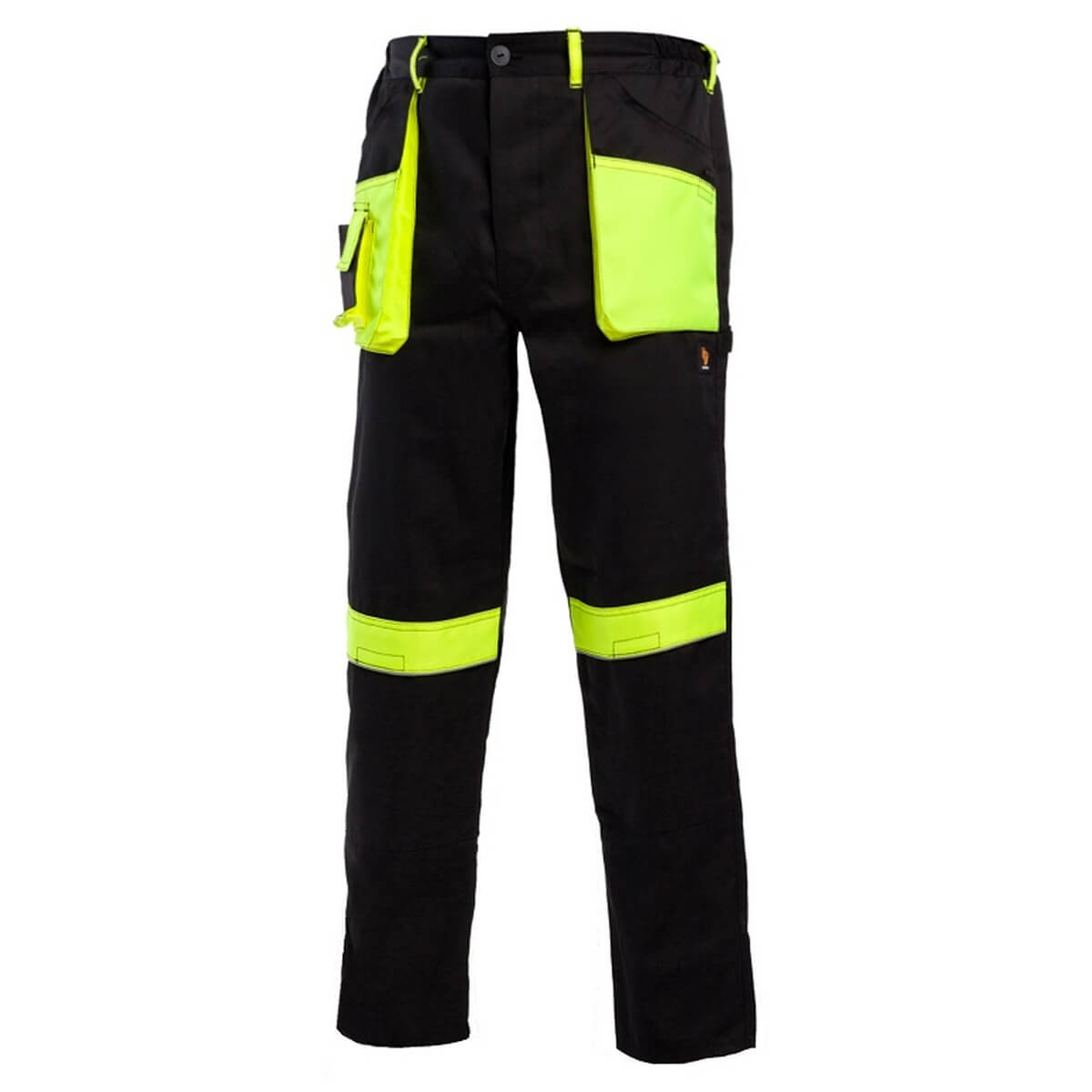PROTECH 260 WAIST TROUSERS BLACK WITH HV