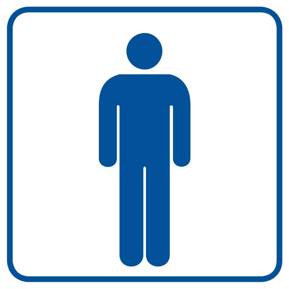 SIGN - MEN'S TOILET - RA016 B2 PN
