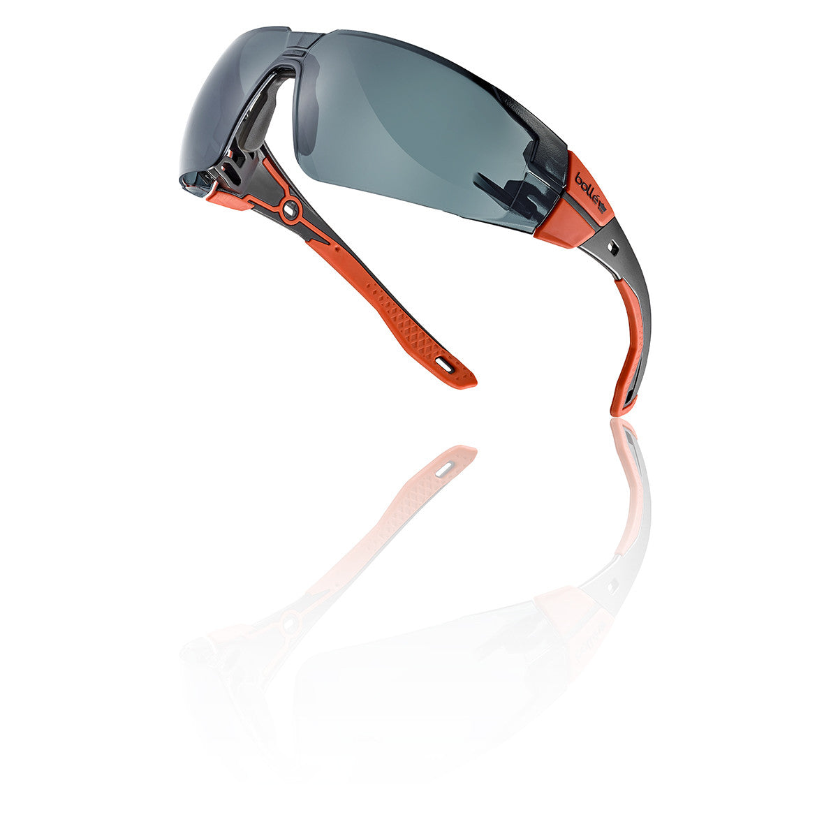 BOLLE RUSH 2.0 SAFETY GLASSES (SMOKED) BLACK/RED