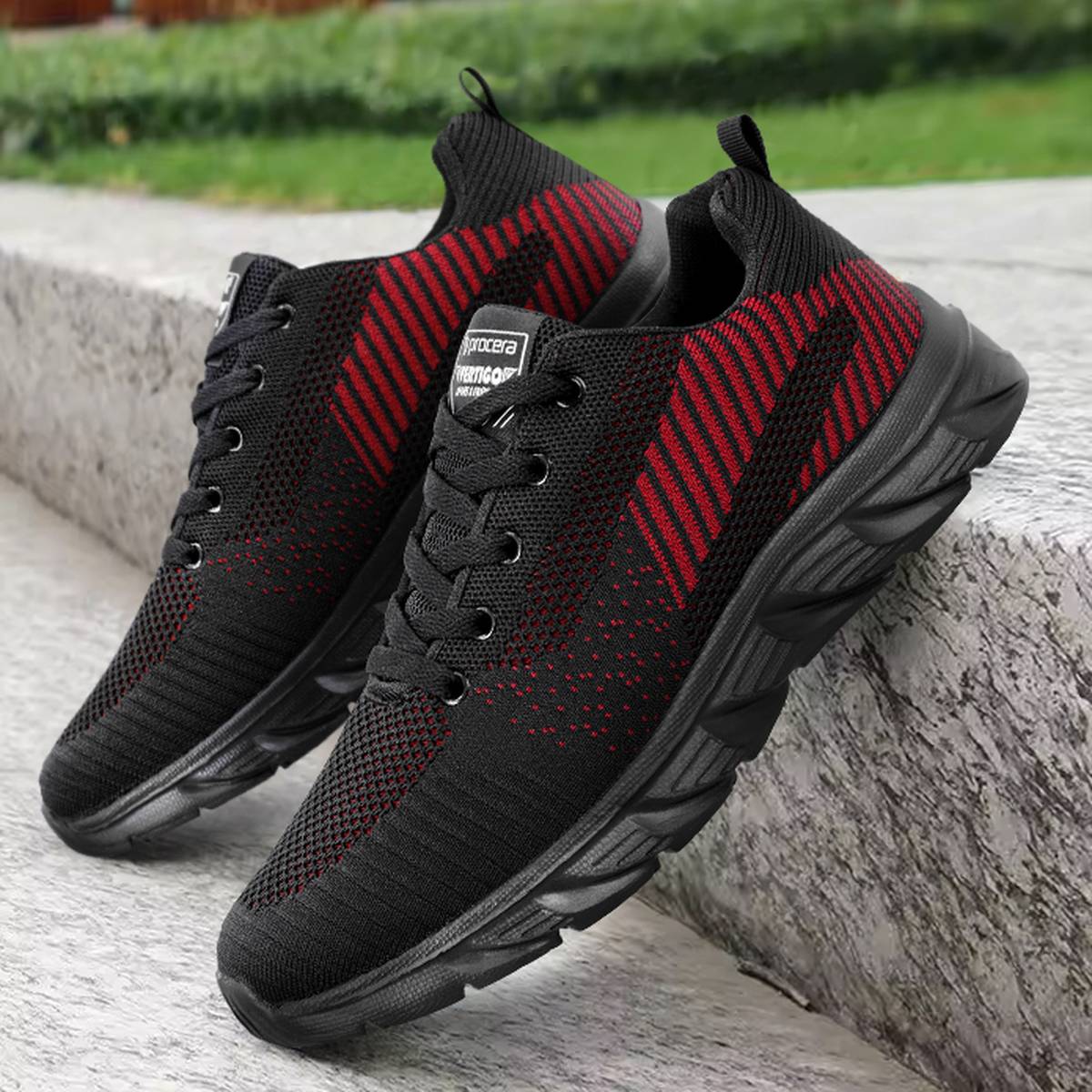 VERTIGO BLACK/RED LEISURE SHOES