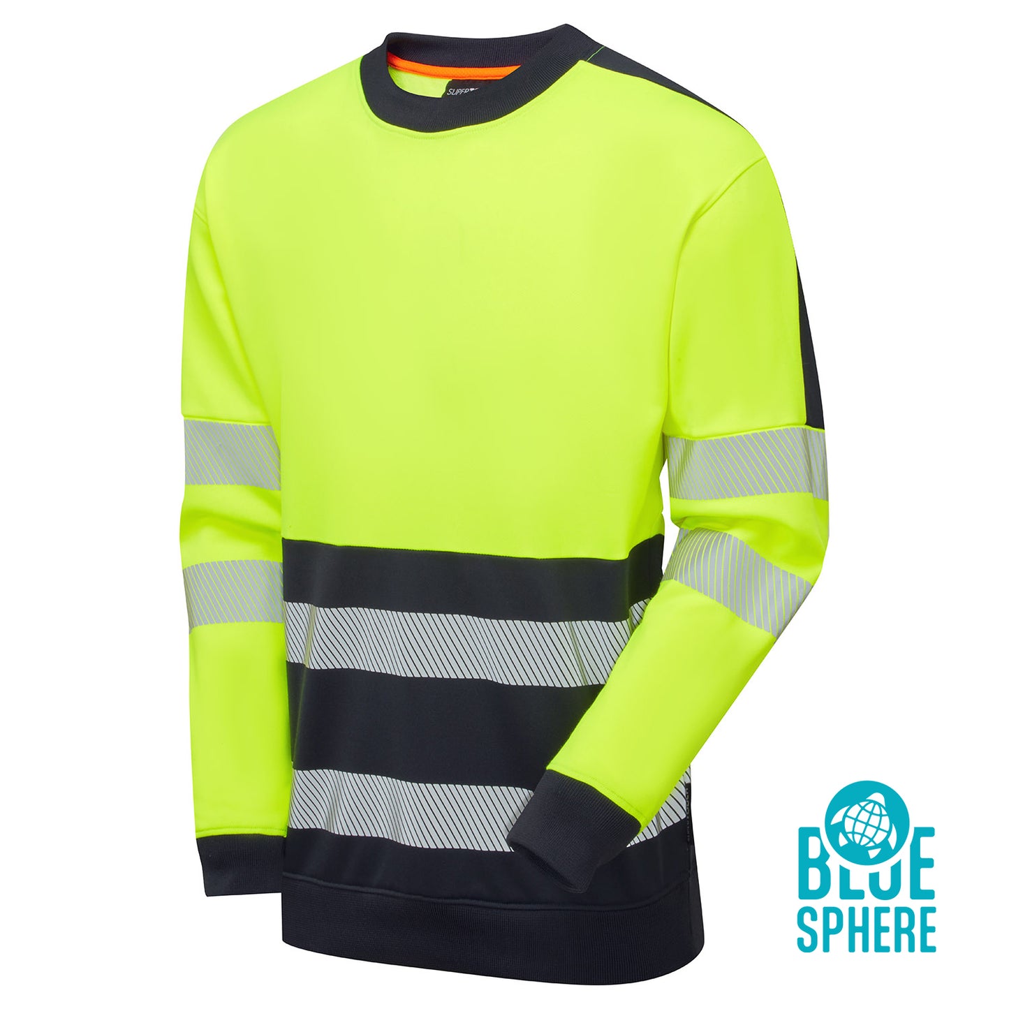 Essentials Hi-Vis Eco CottonCool Yellow Sweatshirt