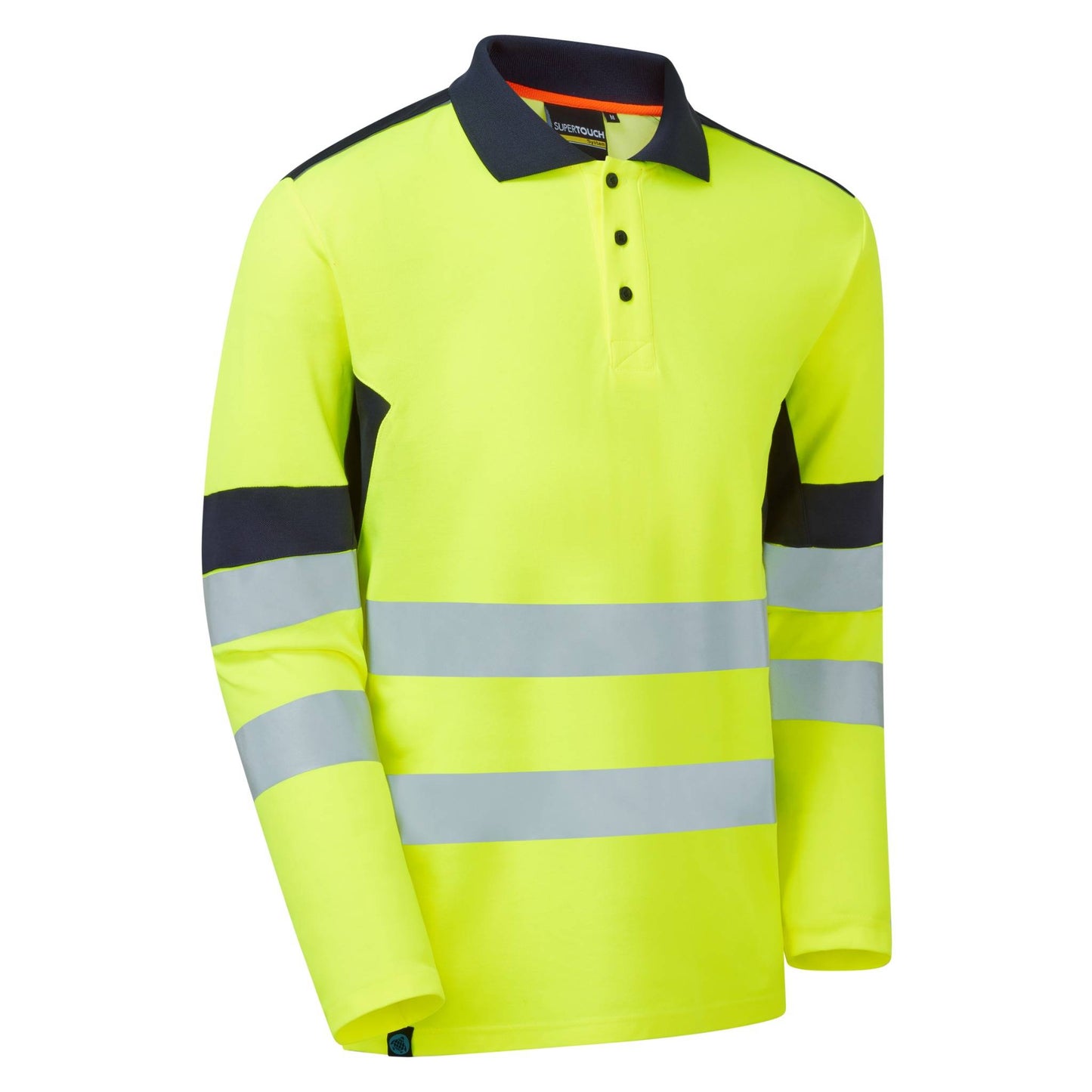 System Hi-Vis Eco Yellow CottonCool Long Sleve Polo