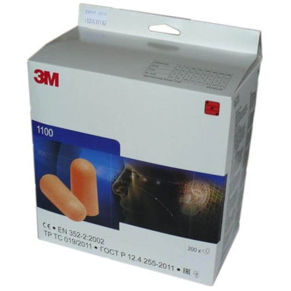 3M 1100 HEARING PLUGS - CARTON 200 PAIRS