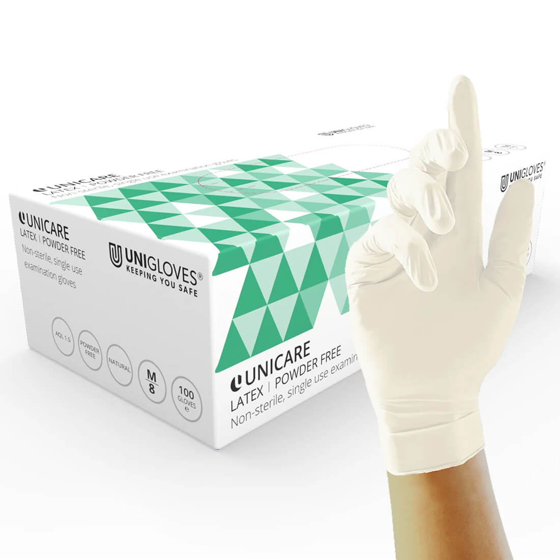 Latex Powder Free Gloves Pk100