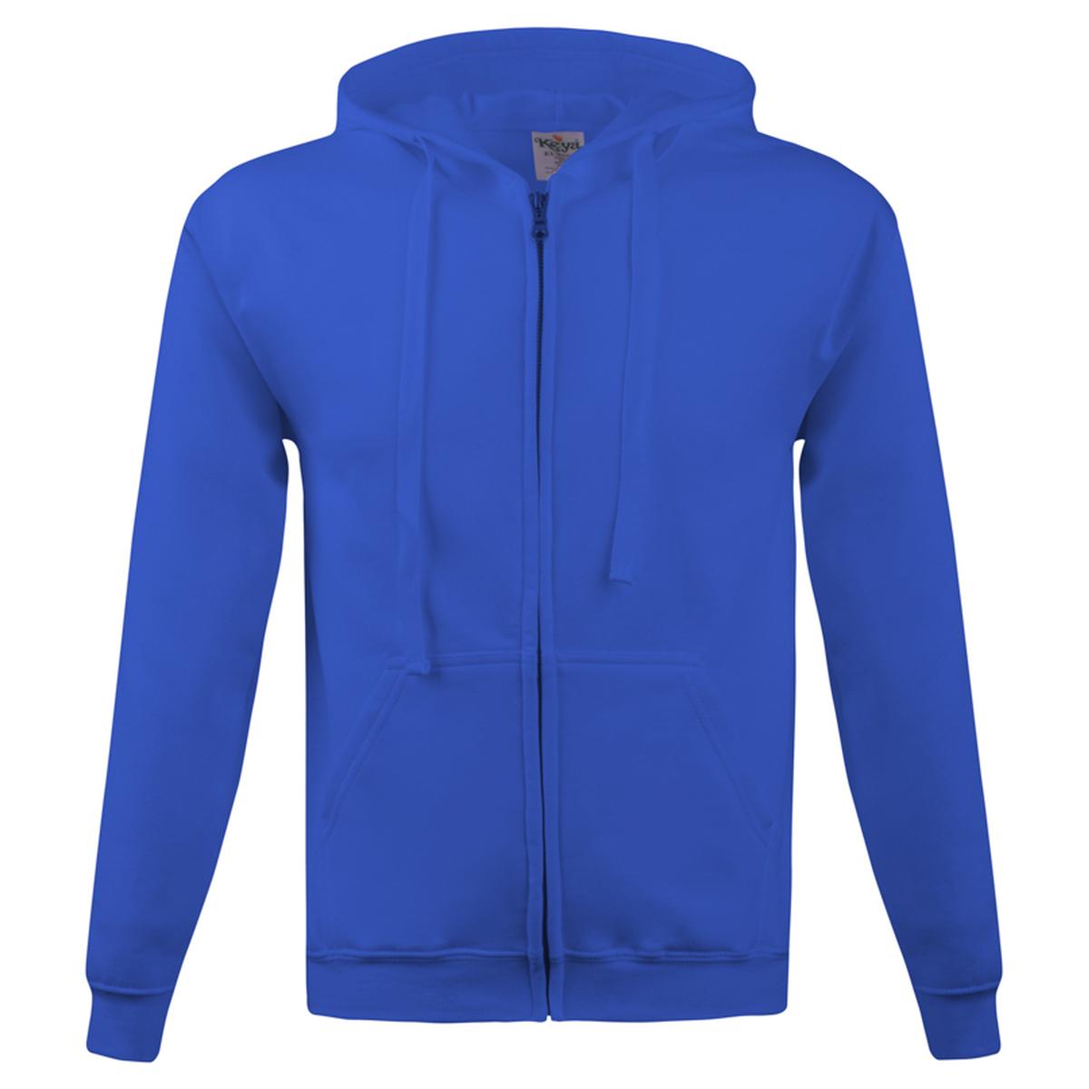 280G BLUE HOODIE WITH FASTENING