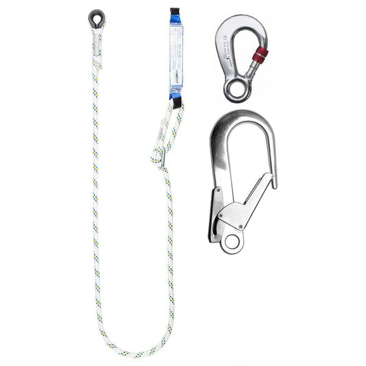 SHOCK ABSORBER WITH ADJUSTABLE CABLE LB100 AND SNAP HOOKS AZ003 AND AZ023, 2 m LENGTH