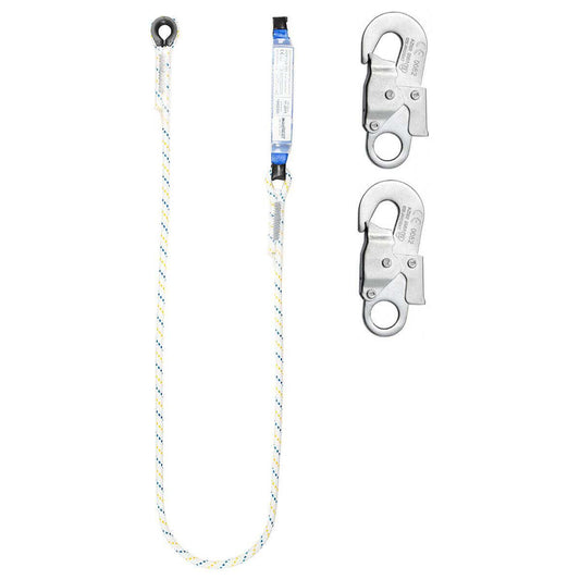SHOCK ABSORBER WITH NON-ADJUSTABLE CABLE LB101 AND 2x AZ002 SNAPPERS, 2 m LENGTH