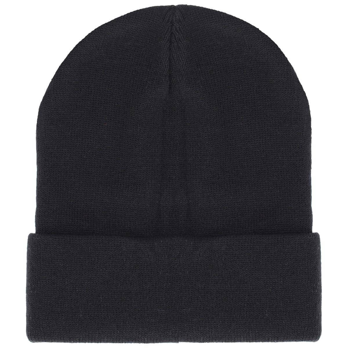 ACRYLIC KNITTED WINTER HAT BLACK