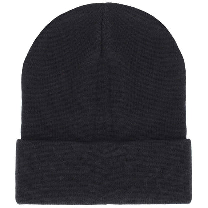 ACRYLIC KNITTED WINTER HAT BLACK