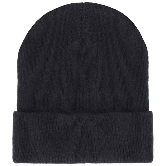 ACRYLIC KNITTED WINTER HAT BLACK