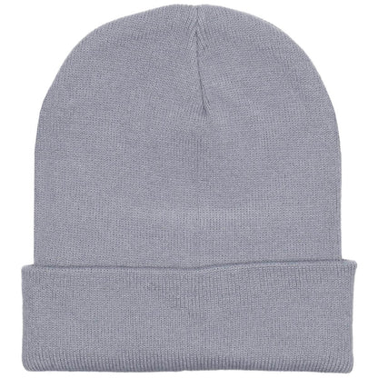 ACRYLIC KNITTED WINTER HAT GRAY
