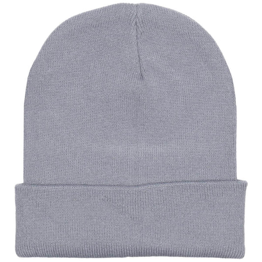 ACRYLIC KNITTED WINTER HAT GRAY