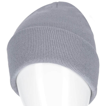 ACRYLIC KNITTED WINTER HAT GRAY
