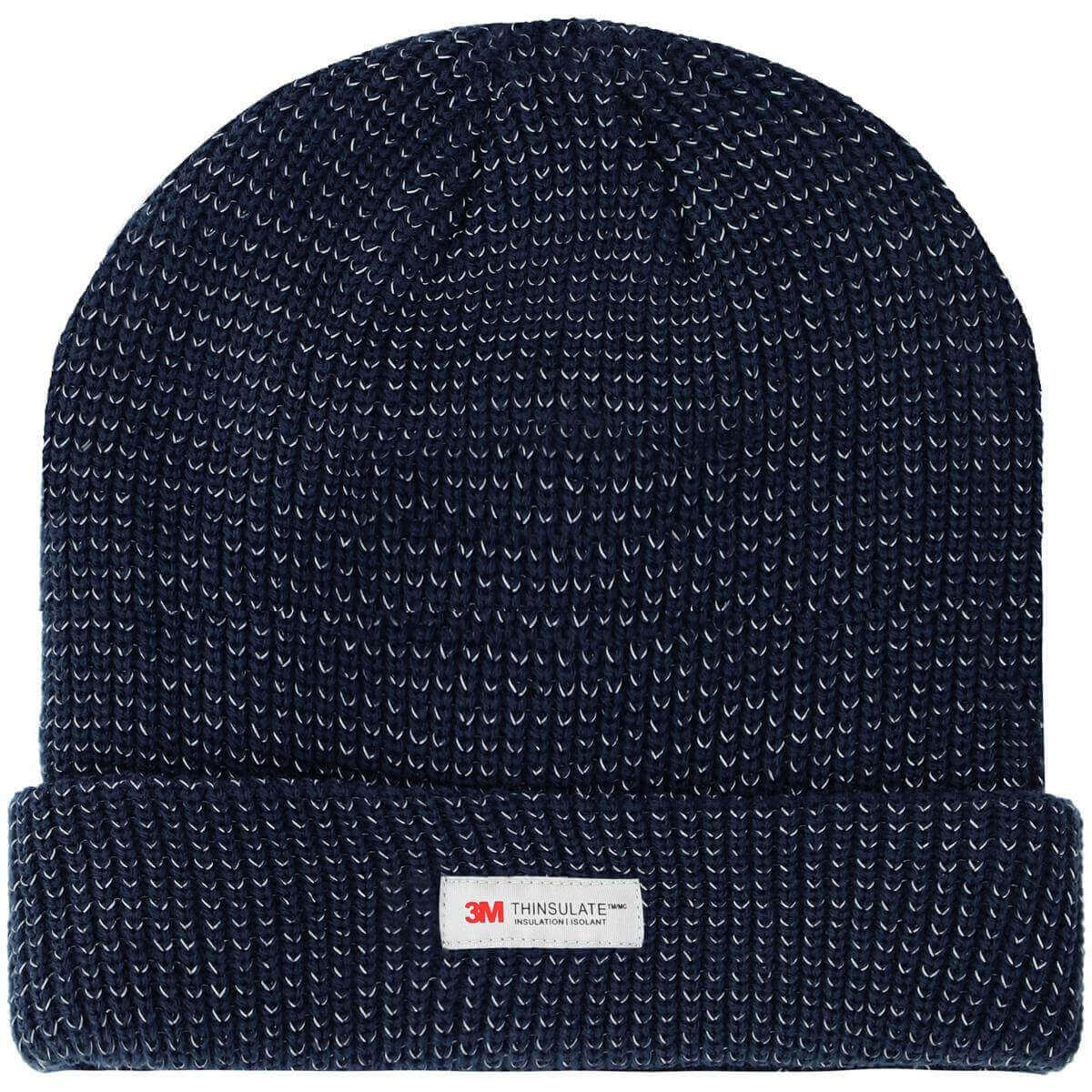 NAVY BLUE REFLECTIVE KNITTED WINTER HAT