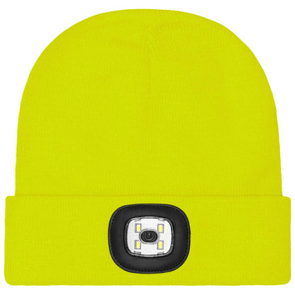 LED YELLOW ACRYLIC KNITTED WINTER HAT