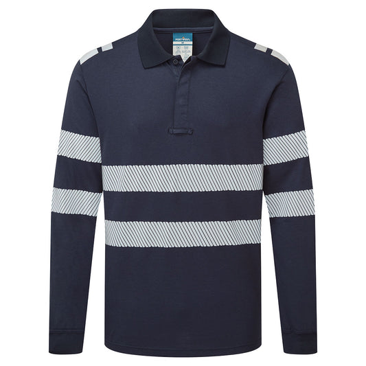 PW3 Modaflame Knit FR Long Sleeve Polo Shirt