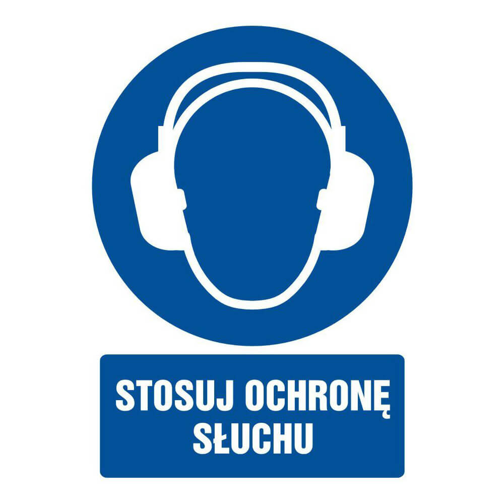 Occupational Health and Safety Sign - USE HEARING PROTECTION - GL 005 BK PN