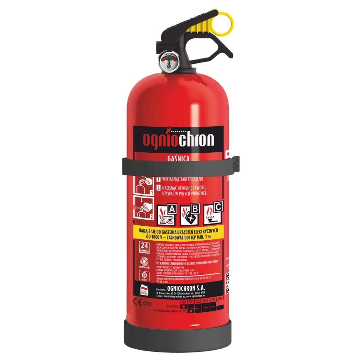 2 KG POWDER FIRE EXTINGUISHER GP-2XABC/PM HANGER MED PLASTIC