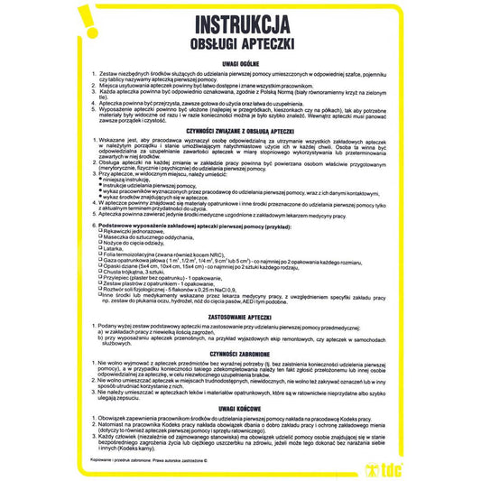 FIRST AID KIT INSTRUCTIONS - IA A09 DN CN