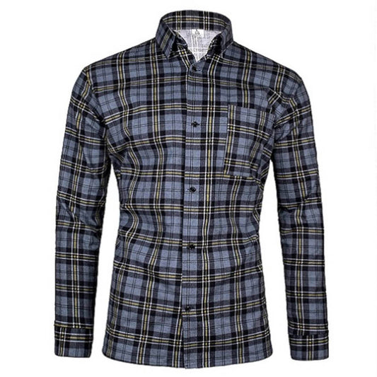 GREY CHECKED FLANNEL SHIRT