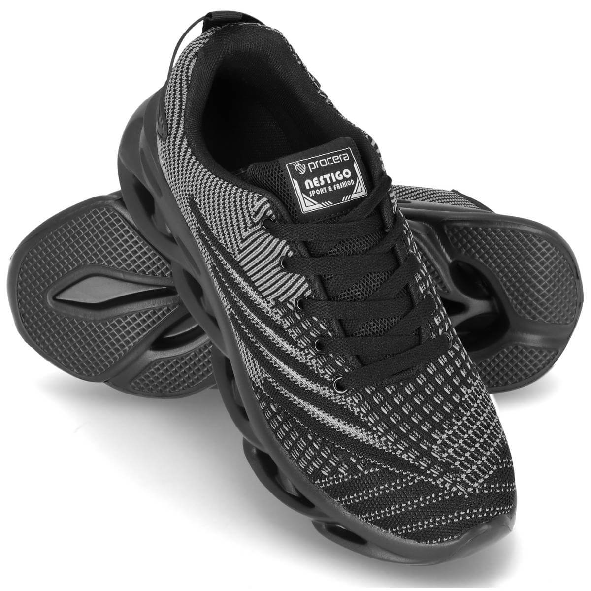 NESTIGO LEISURE SHOES BLACK/GRAY