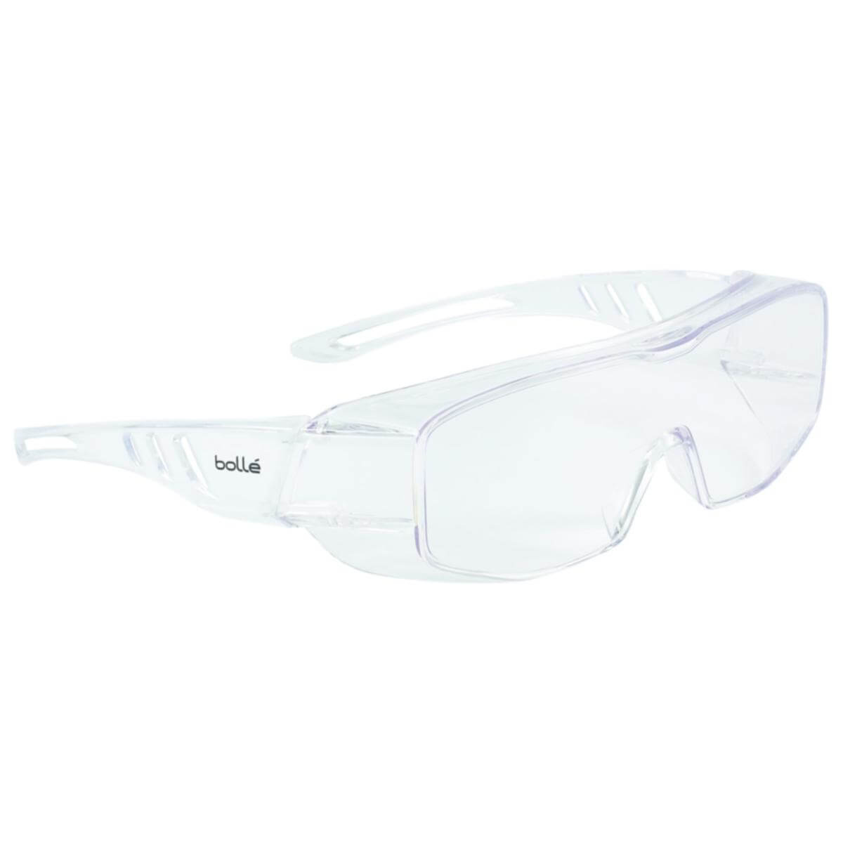 BOLLE OVERLIGHT SAFETY GLASSES (CLEAR) OTG