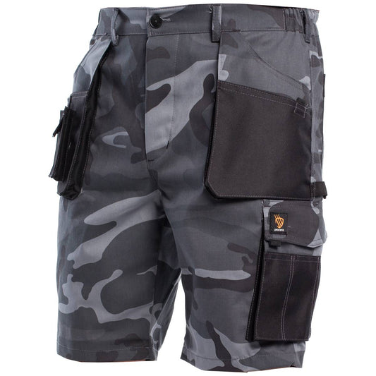 PROMAN 260 SHORT TROUSERS, GRAY CAMO