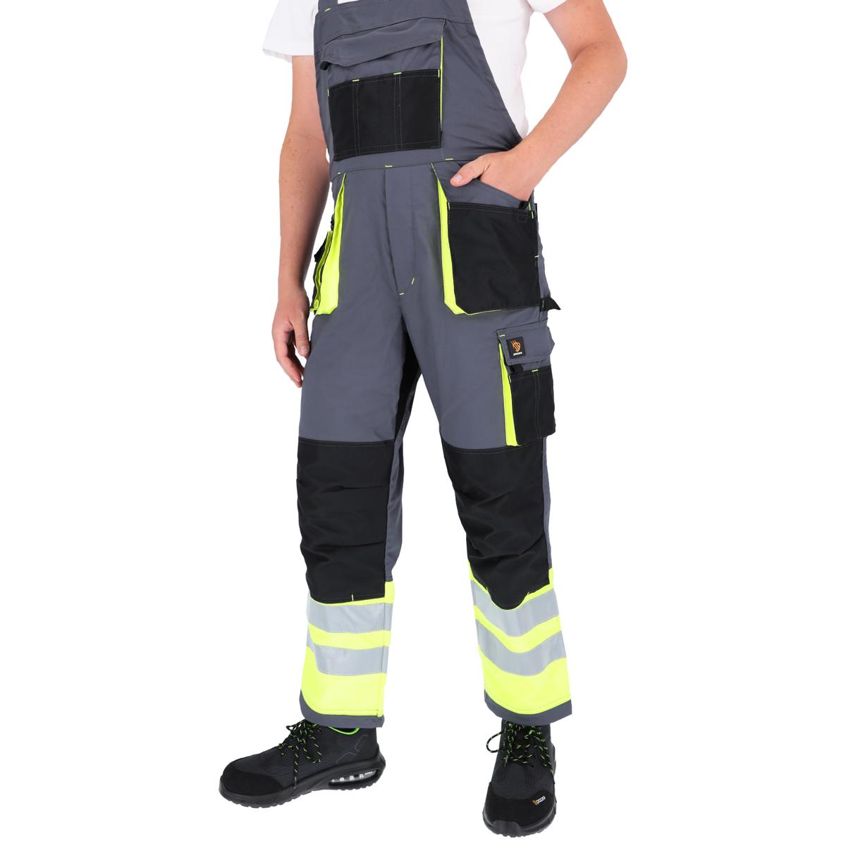 PROMAN STRETCH 250 DUNGAREES GREY HV