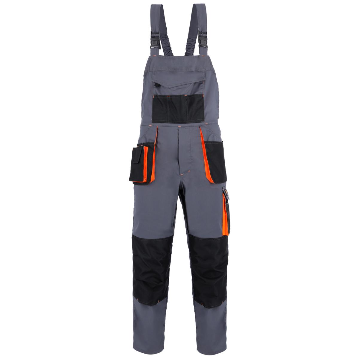 PROMAN STRETCH 250 DUNGAREES GREY ORANGE