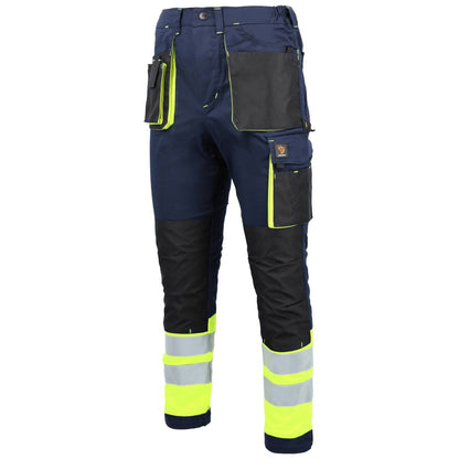 PROMAN STRETCH 250 NAVY BLUE HV WAIST TROUSERS