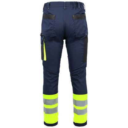 PROMAN STRETCH 250 NAVY BLUE HV WAIST TROUSERS