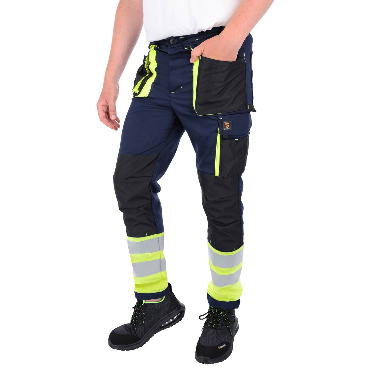 PROMAN STRETCH 250 NAVY BLUE HV WAIST TROUSERS