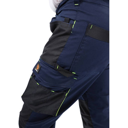 PROMAN STRETCH 250 NAVY BLUE HV WAIST TROUSERS