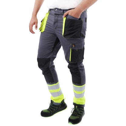PROMAN STRETCH 250 WAIST TROUSERS GREY HV