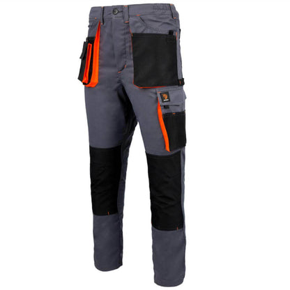 PROMAN STRETCH 250 WAIST TROUSERS GREY ORANGE