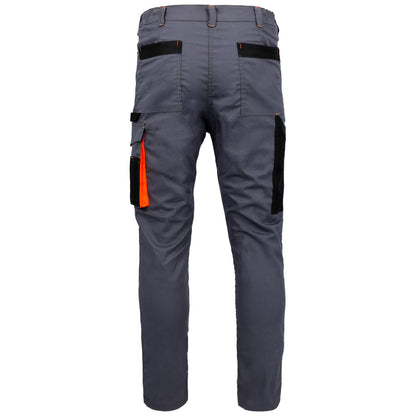 PROMAN STRETCH 250 WAIST TROUSERS GREY ORANGE