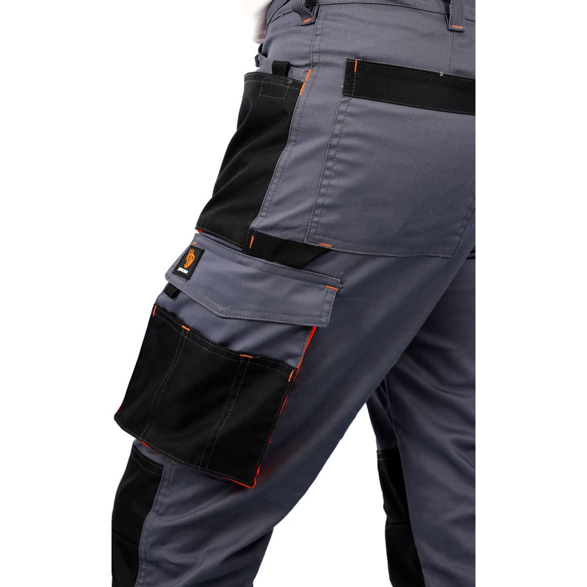 PROMAN STRETCH 250 WAIST TROUSERS GREY ORANGE