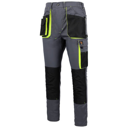 PROMAN STRETCH 250 WAIST TROUSERS GREY YELLOW